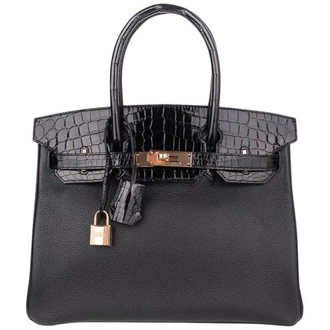 hermes birkin 30 black togo rose gold hardware|Hermes Birkin 25 black crocodile.